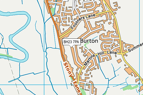 BH23 7PA map - OS VectorMap District (Ordnance Survey) BH23 7PA map - OS VectorMap District (Ordnance Survey)