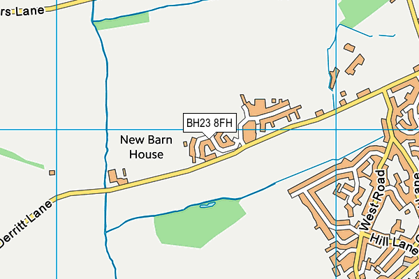 BH23 8FH map - OS VectorMap District (Ordnance Survey) BH23 8FH map - OS VectorMap District (Ordnance Survey)