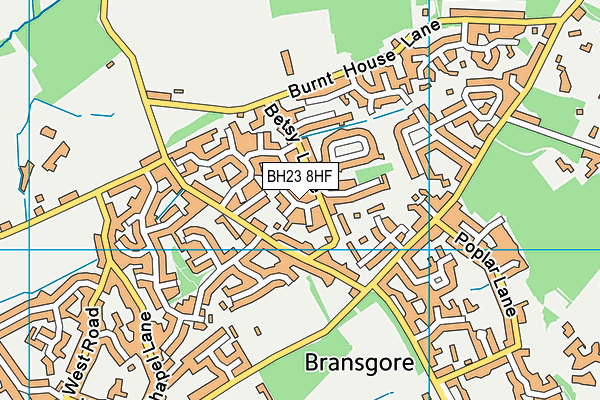 BH23 8HF map - OS VectorMap District (Ordnance Survey) BH23 8HF map - OS VectorMap District (Ordnance Survey)