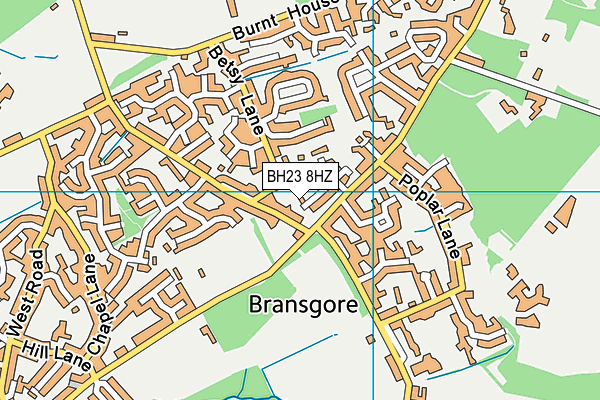 BH23 8HZ map - OS VectorMap District (Ordnance Survey) BH23 8HZ map - OS VectorMap District (Ordnance Survey)