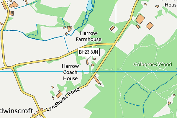 BH23 8JN map - OS VectorMap District (Ordnance Survey) BH23 8JN map - OS VectorMap District (Ordnance Survey)