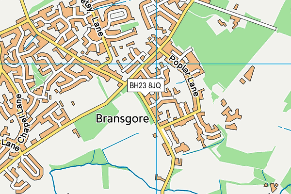 BH23 8JQ map - OS VectorMap District (Ordnance Survey) BH23 8JQ map - OS VectorMap District (Ordnance Survey)
