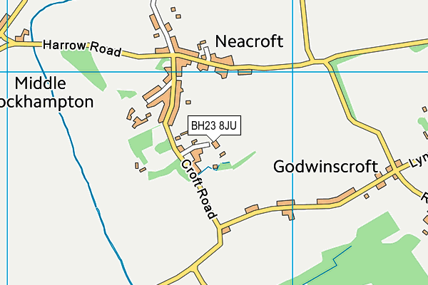 BH23 8JU map - OS VectorMap District (Ordnance Survey)