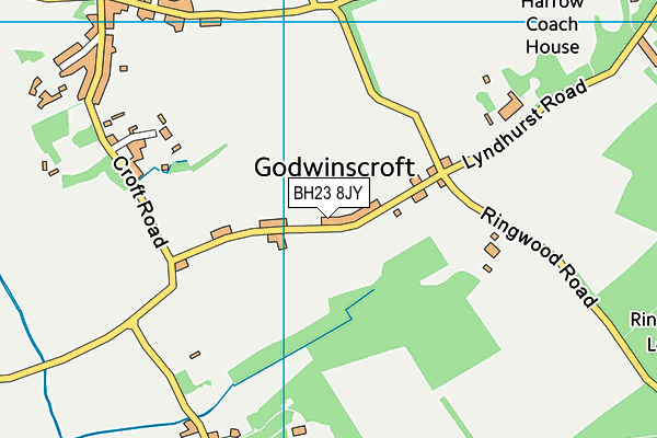 BH23 8JY map - OS VectorMap District (Ordnance Survey)