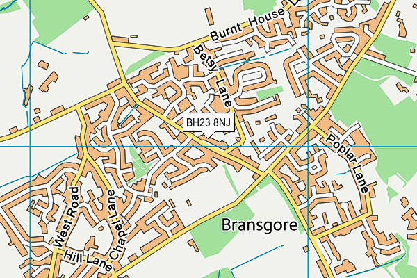 BH23 8NJ map - OS VectorMap District (Ordnance Survey) BH23 8NJ map - OS VectorMap District (Ordnance Survey)