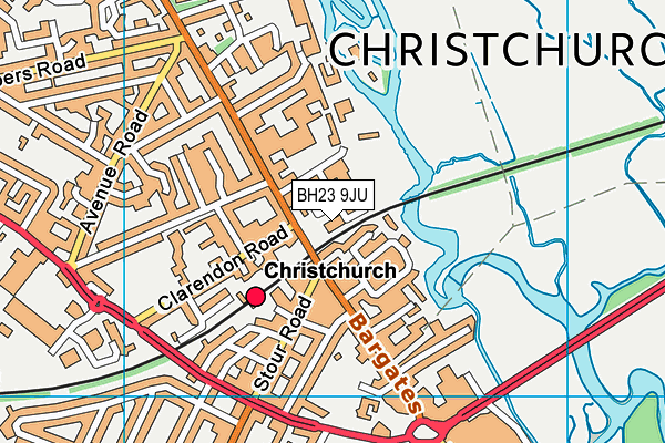 BH23 9JU map - OS VectorMap District (Ordnance Survey) BH23 9JU map - OS VectorMap District (Ordnance Survey)