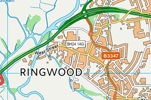 BH24 1AG map - OS VectorMap District (Ordnance Survey) BH24 1AG map - OS VectorMap District (Ordnance Survey)
