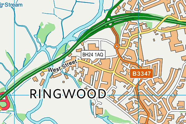 BH24 1AQ map - OS VectorMap District (Ordnance Survey) BH24 1AQ map - OS VectorMap District (Ordnance Survey)