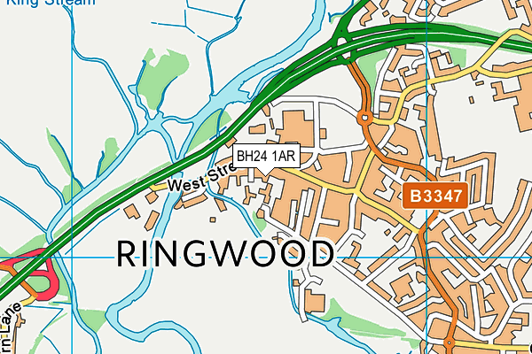 BH24 1AR map - OS VectorMap District (Ordnance Survey) BH24 1AR map - OS VectorMap District (Ordnance Survey)