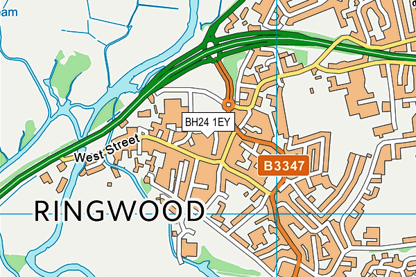 BH24 1EY map - OS VectorMap District (Ordnance Survey) BH24 1EY map - OS VectorMap District (Ordnance Survey)