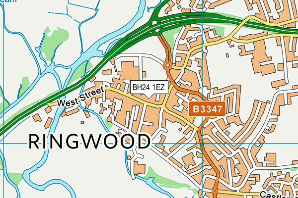 BH24 1EZ map - OS VectorMap District (Ordnance Survey)