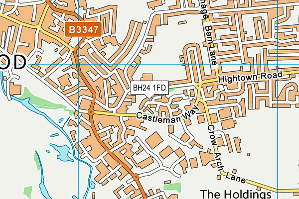 BH24 1FD map - OS VectorMap District (Ordnance Survey) BH24 1FD map - OS VectorMap District (Ordnance Survey)