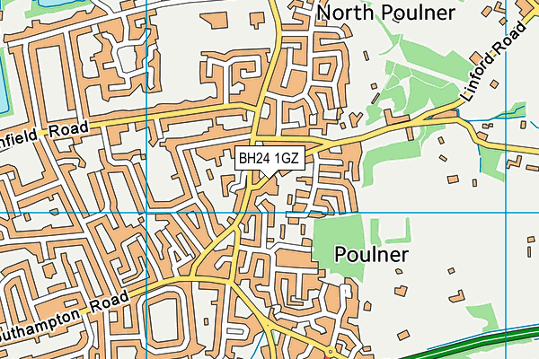BH24 1GZ map - OS VectorMap District (Ordnance Survey)