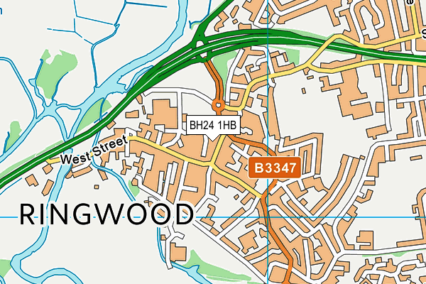 BH24 1HB map - OS VectorMap District (Ordnance Survey) BH24 1HB map - OS VectorMap District (Ordnance Survey)