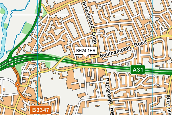 BH24 1HR map - OS VectorMap District (Ordnance Survey) BH24 1HR map - OS VectorMap District (Ordnance Survey)
