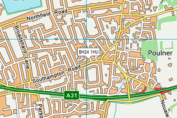 BH24 1HU map - OS VectorMap District (Ordnance Survey) BH24 1HU map - OS VectorMap District (Ordnance Survey)