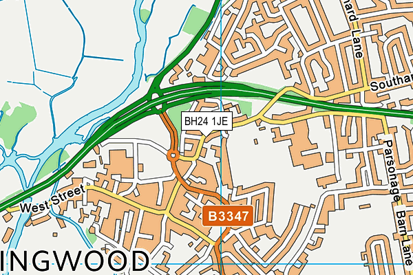 BH24 1JE map - OS VectorMap District (Ordnance Survey)