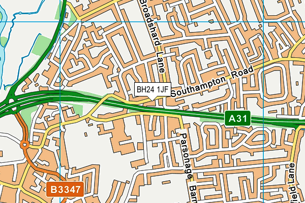 BH24 1JF map - OS VectorMap District (Ordnance Survey) BH24 1JF map - OS VectorMap District (Ordnance Survey)