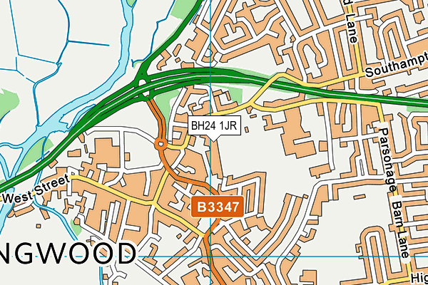 BH24 1JR map - OS VectorMap District (Ordnance Survey) BH24 1JR map - OS VectorMap District (Ordnance Survey)