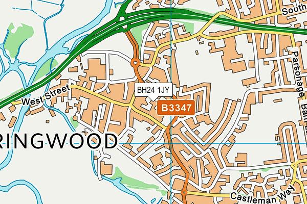 BH24 1JY map - OS VectorMap District (Ordnance Survey)