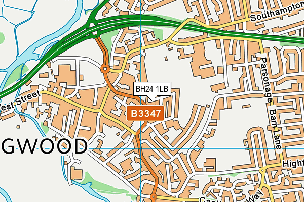 BH24 1LB map - OS VectorMap District (Ordnance Survey) BH24 1LB map - OS VectorMap District (Ordnance Survey)