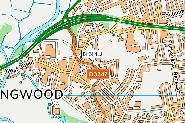 BH24 1LJ map - OS VectorMap District (Ordnance Survey)