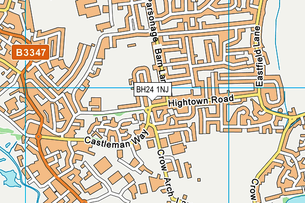 BH24 1NJ map - OS VectorMap District (Ordnance Survey) BH24 1NJ map - OS VectorMap District (Ordnance Survey)