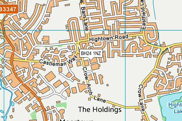 BH24 1NZ map - OS VectorMap District (Ordnance Survey) BH24 1NZ map - OS VectorMap District (Ordnance Survey)