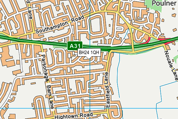 BH24 1QH map - OS VectorMap District (Ordnance Survey) BH24 1QH map - OS VectorMap District (Ordnance Survey)