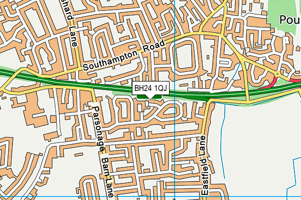 BH24 1QJ map - OS VectorMap District (Ordnance Survey) BH24 1QJ map - OS VectorMap District (Ordnance Survey)