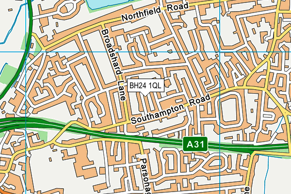 BH24 1QL map - OS VectorMap District (Ordnance Survey) BH24 1QL map - OS VectorMap District (Ordnance Survey)
