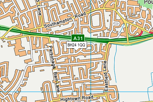 BH24 1QQ map - OS VectorMap District (Ordnance Survey) BH24 1QQ map - OS VectorMap District (Ordnance Survey)