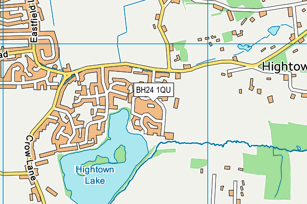 BH24 1QU map - OS VectorMap District (Ordnance Survey) BH24 1QU map - OS VectorMap District (Ordnance Survey)