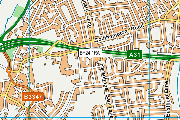 BH24 1RA map - OS VectorMap District (Ordnance Survey) BH24 1RA map - OS VectorMap District (Ordnance Survey)
