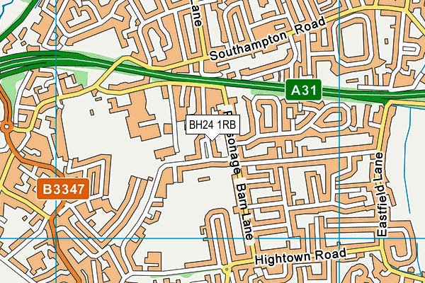 BH24 1RB map - OS VectorMap District (Ordnance Survey) BH24 1RB map - OS VectorMap District (Ordnance Survey)