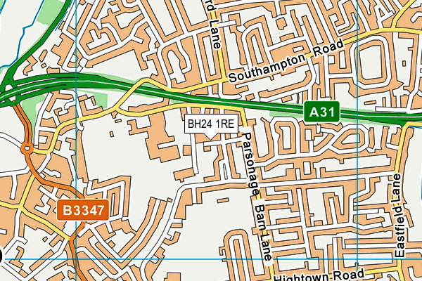 BH24 1RE map - OS VectorMap District (Ordnance Survey) BH24 1RE map - OS VectorMap District (Ordnance Survey)