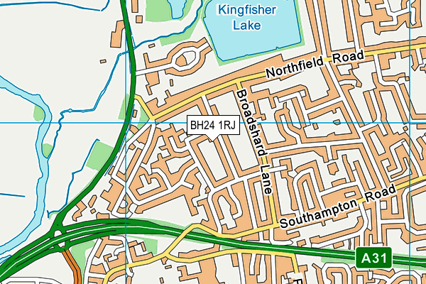 BH24 1RJ map - OS VectorMap District (Ordnance Survey)