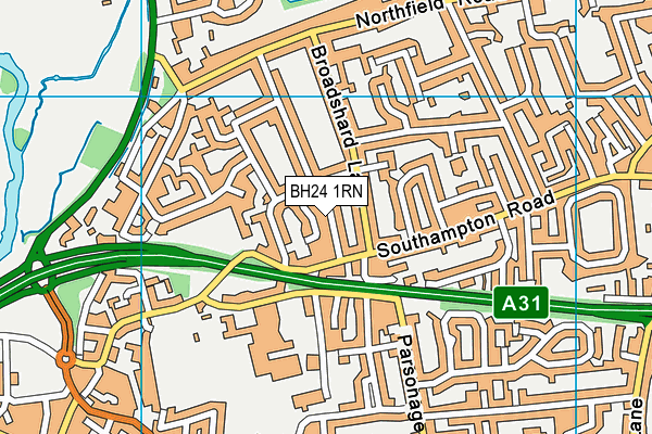 BH24 1RN map - OS VectorMap District (Ordnance Survey) BH24 1RN map - OS VectorMap District (Ordnance Survey)