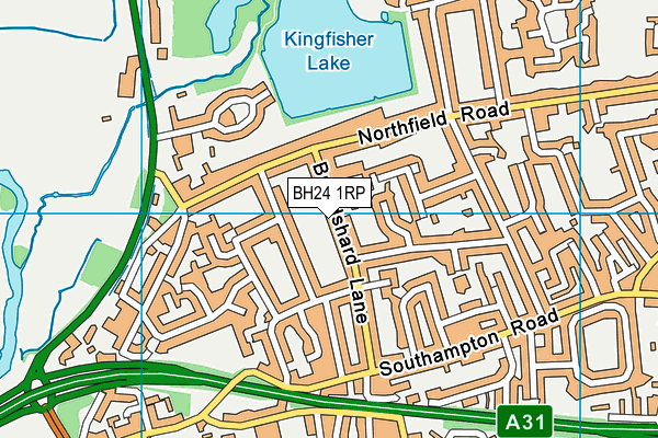 BH24 1RP map - OS VectorMap District (Ordnance Survey)