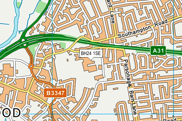 BH24 1SE map - OS VectorMap District (Ordnance Survey) BH24 1SE map - OS VectorMap District (Ordnance Survey)