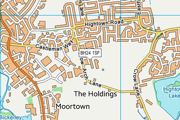 BH24 1SF map - OS VectorMap District (Ordnance Survey) BH24 1SF map - OS VectorMap District (Ordnance Survey)