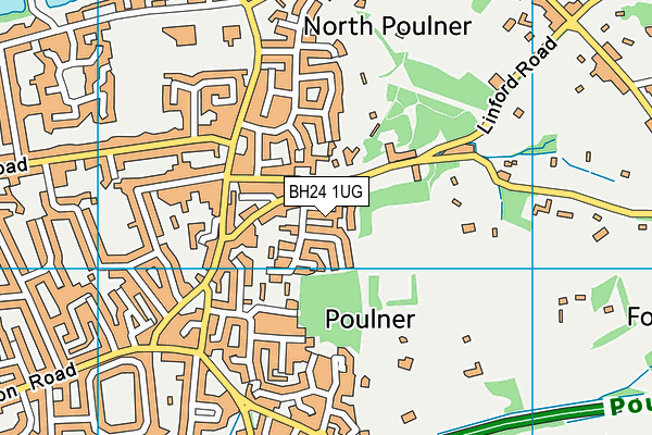 BH24 1UG map - OS VectorMap District (Ordnance Survey) BH24 1UG map - OS VectorMap District (Ordnance Survey)