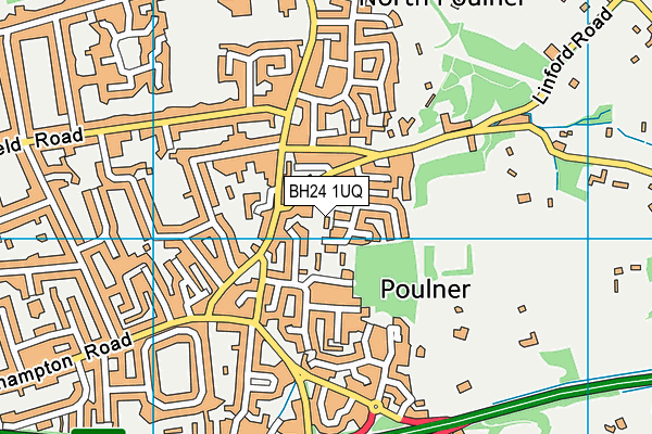 BH24 1UQ map - OS VectorMap District (Ordnance Survey)