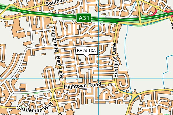 BH24 1XA map - OS VectorMap District (Ordnance Survey) BH24 1XA map - OS VectorMap District (Ordnance Survey)