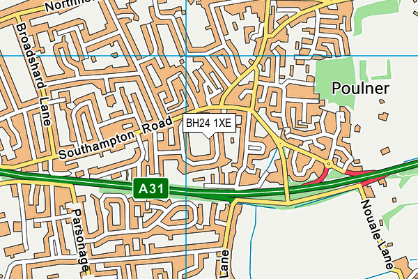 BH24 1XE map - OS VectorMap District (Ordnance Survey) BH24 1XE map - OS VectorMap District (Ordnance Survey)