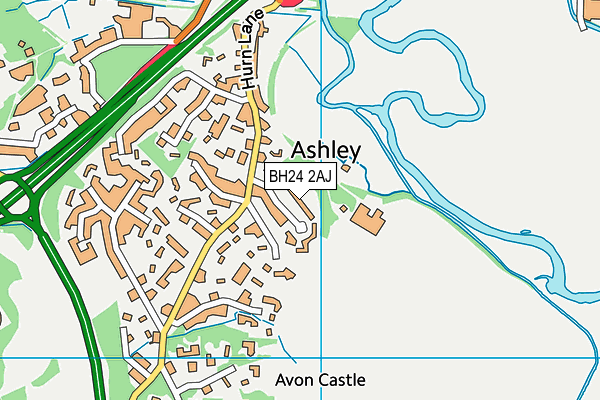 BH24 2AJ map - OS VectorMap District (Ordnance Survey) BH24 2AJ map - OS VectorMap District (Ordnance Survey)