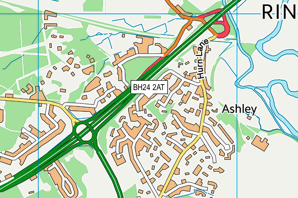 BH24 2AT map - OS VectorMap District (Ordnance Survey) BH24 2AT map - OS VectorMap District (Ordnance Survey)