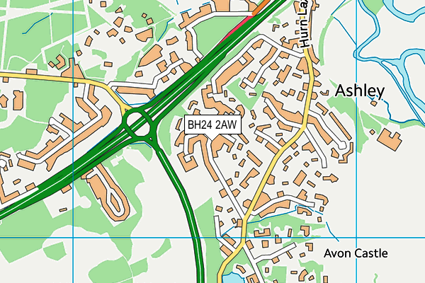 BH24 2AW map - OS VectorMap District (Ordnance Survey) BH24 2AW map - OS VectorMap District (Ordnance Survey)