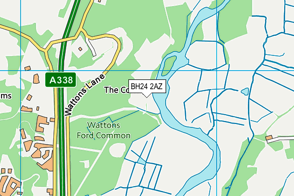 BH24 2AZ map - OS VectorMap District (Ordnance Survey) BH24 2AZ map - OS VectorMap District (Ordnance Survey)
