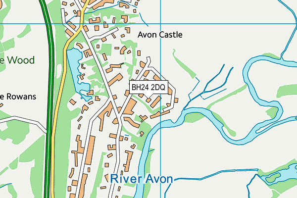 BH24 2DQ map - OS VectorMap District (Ordnance Survey)